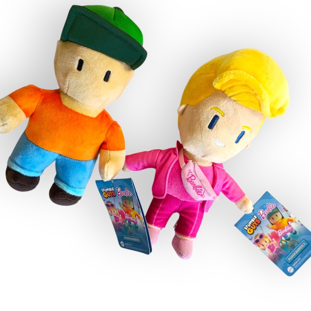 Stumble Guys Barbie Plush Buddies Limited Edition Set 2 New with‎ Tags